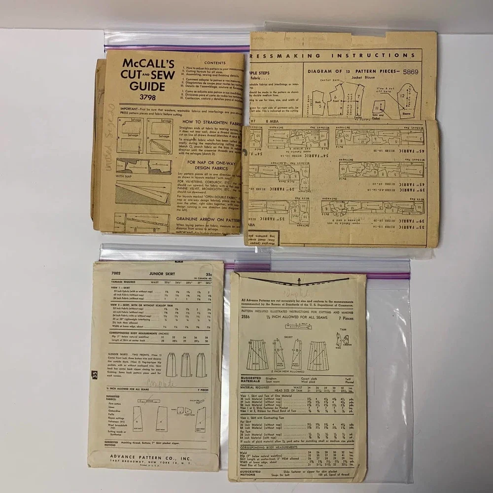 Assorted vintage sewing